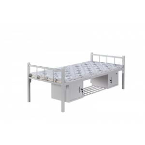 床尾平开单人床带柜